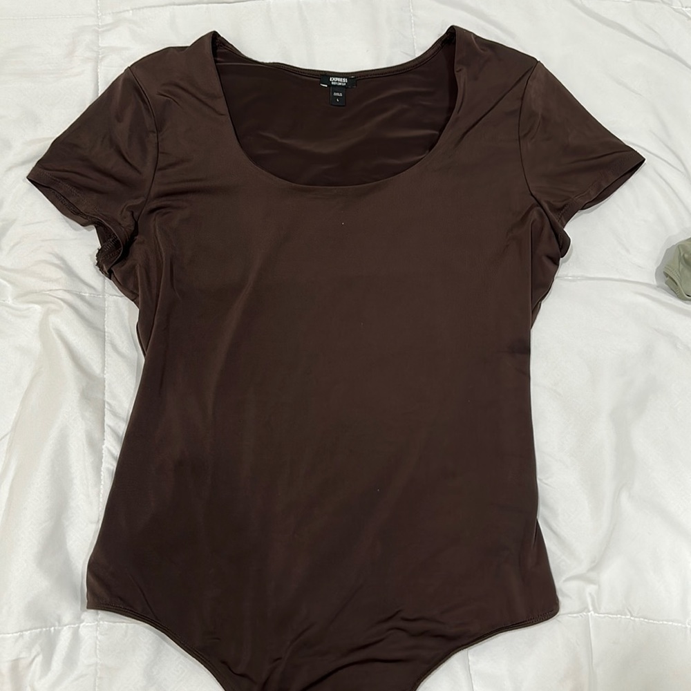 Express Body Contour Body Suit. Brown. Size Large.